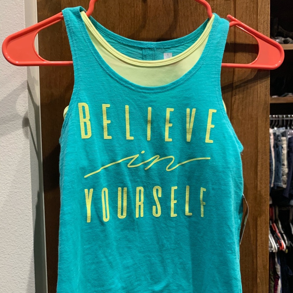 Girls tank with built in bra